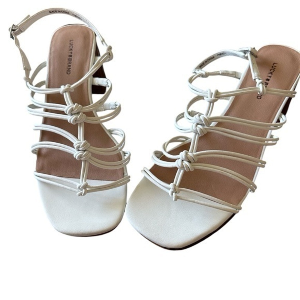 Lucky Brand Women's Bassie Strappy High Heel Sandal Heeled